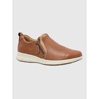 Slip On Para Mujer Cuero Spinal Slip On Café Hush Puppies