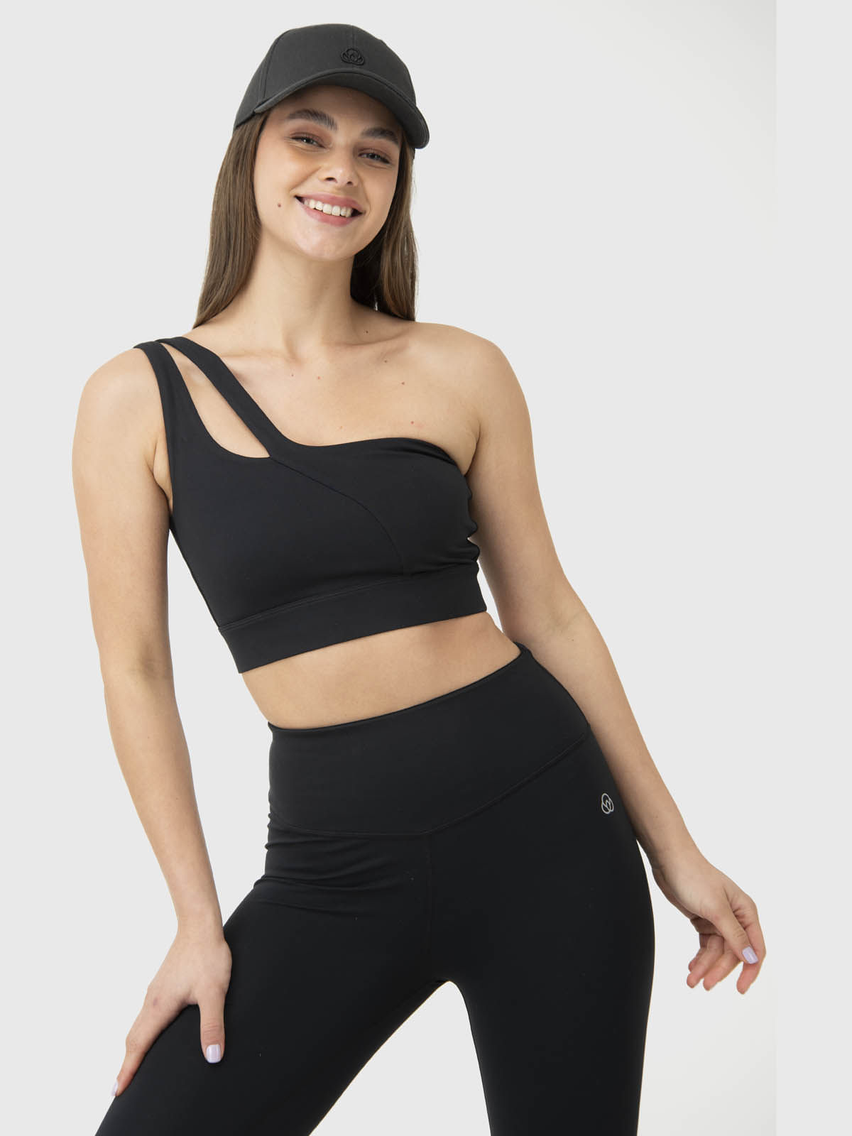 Bra Para Mujer One Shoulder Luna Negro Bsoul