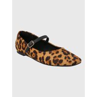 Ballerina Para Mujer Cuero Lovere Leopardo Hush Puppies