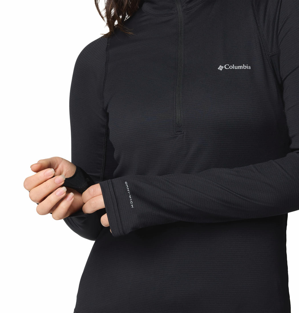 Casaca Para Mujer 1/2 Cierre Weekend Ascent™ Negro Columbia