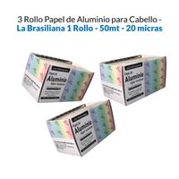 3 Rollo de Papel aluminio para cabello x 50mt - 15cm - 20 micras