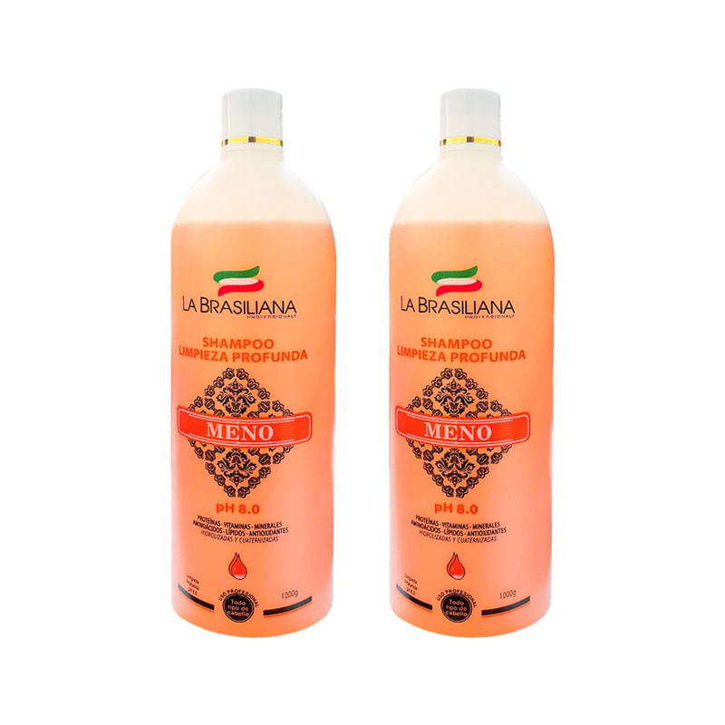 2 Shampoo antiresiduo limpieza profunda - La Brasiliana 1Lt
