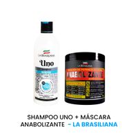 Shampoo uno + Máscara anabolizante - La brasiliana