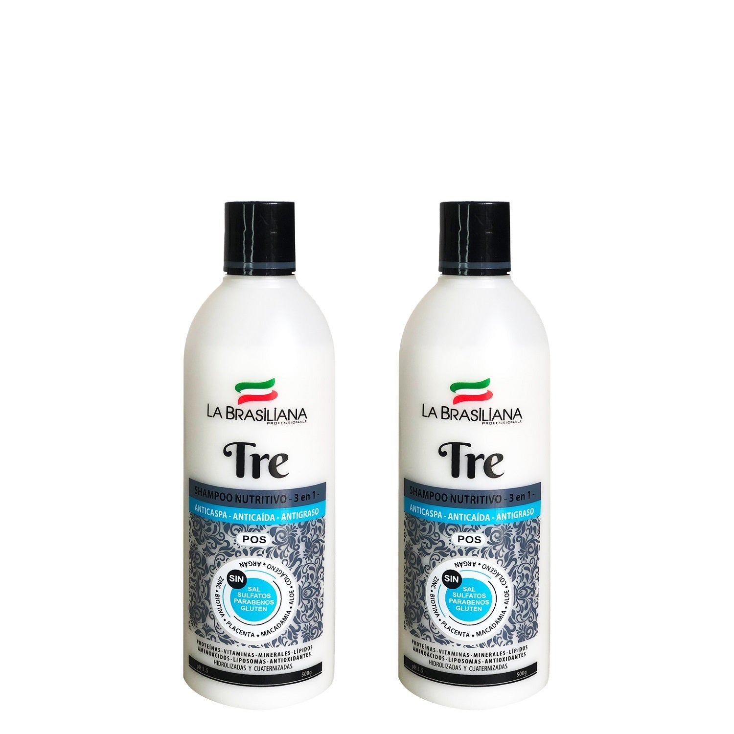 2 Shampoo Tre- Pos 500Gr - La Brasiliana