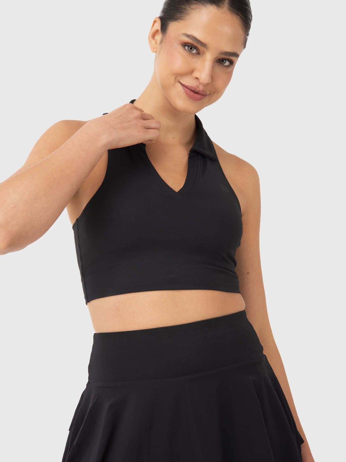 Bra Para Mujer Cropped Polo Negro Bsoul