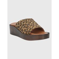 Sandalia Para Mujer Cuero depp Leopardo Hush Puppies