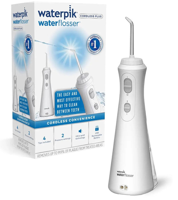 Irrigador Bucal WaterPik PLUS Inalambrico 4 Boquillas y 2 Intensidades