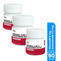 Minoxidil 5Mg & Dutasteride 0,5 Mg 30Caps Dermosumak 3 Und
