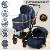 Coche Cuna Travel System «RONDA PLUS II» con Porta bebé Azul