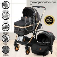 Coche Cuna Travel System «RONDA PLUS II» con Porta bebé Negro