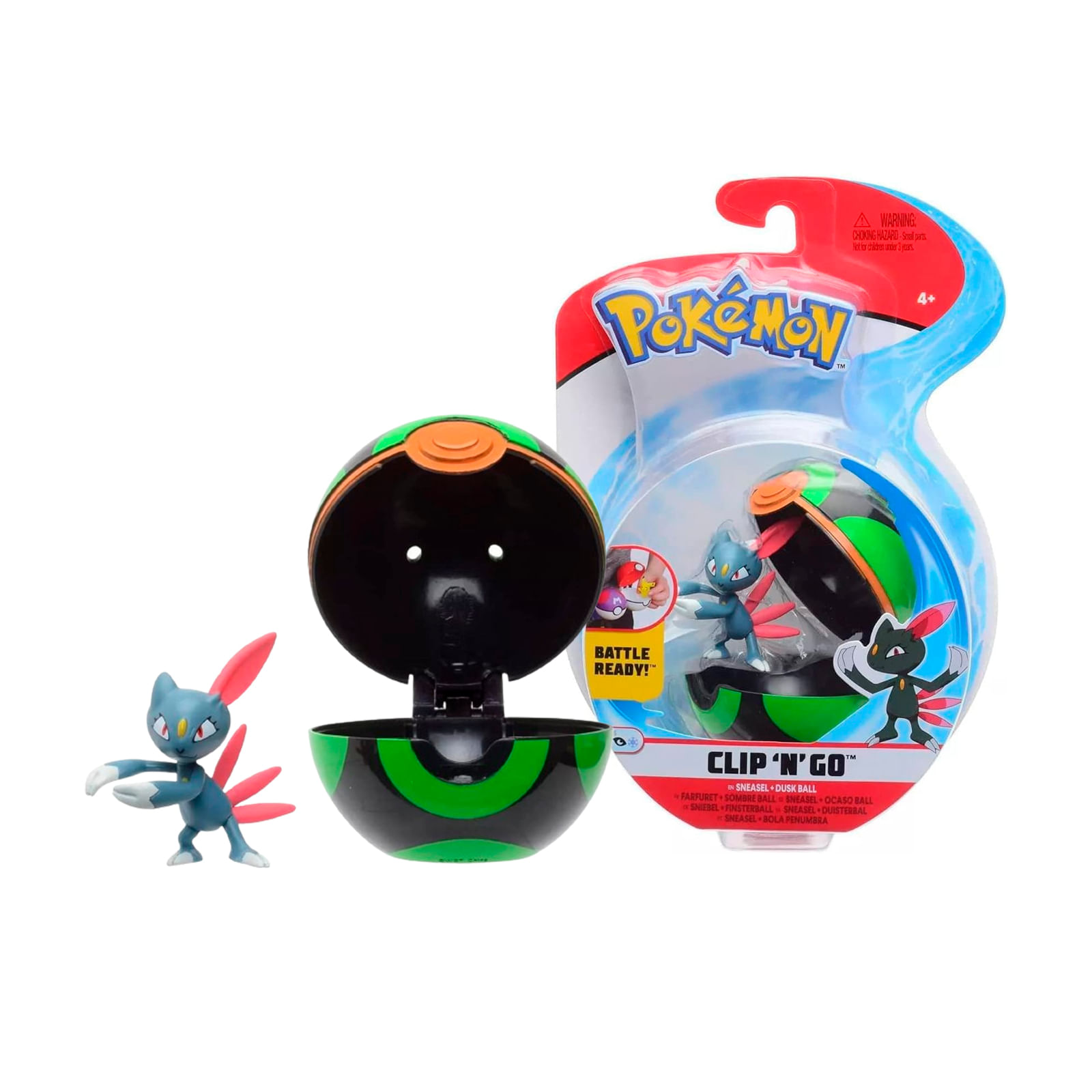 Pokemon Clip N Go Sneasel Incluye Pokebola