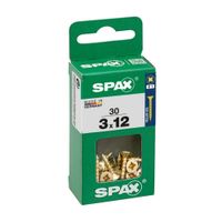 Tornillo Spax Cabeza Plana Bicro 3x12 S - 30 unidades
