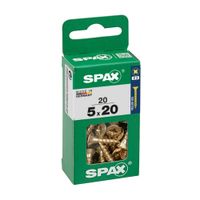 Tornillo Spax Cabeza Plana Bicro 5x20 S - 20 unidades