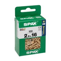 Tornillo Spax Cabeza Plana Bicro 2.5x16 M - 100 unidades