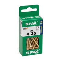 Tornillo Spax Cabeza Plana Bicro 4x35 S - 20 unidades