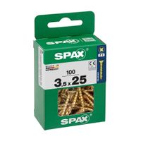 Tornillo Spax Cabeza Plana Bicro 3.5x25 M - 100 unidades
