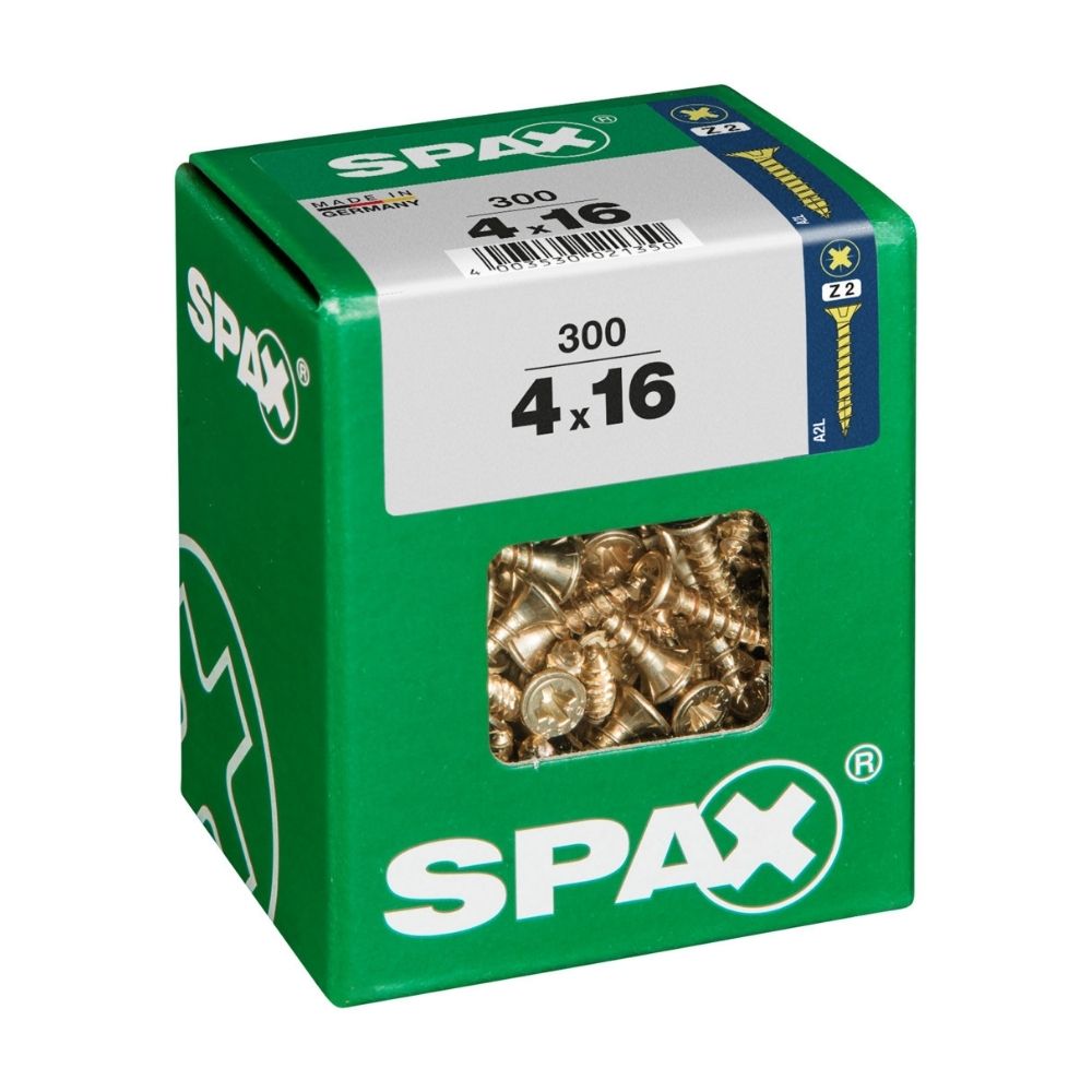 Tornillo Spax Cabeza Plana Bicro 4x16 L - 300 unidades