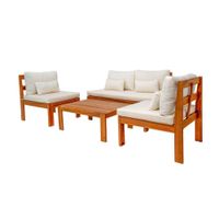 Set de terraza Maldiva: 1 Sofa + 2 Butacas + Mesa Orange
