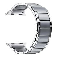 Correa Acero Inoxidable Magnetico para Apple Watch Modelo Two Section Color Plateado