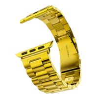 Correa de Acero para Apple Watch Color Dorado Eslabones 42-44-45-49 mm