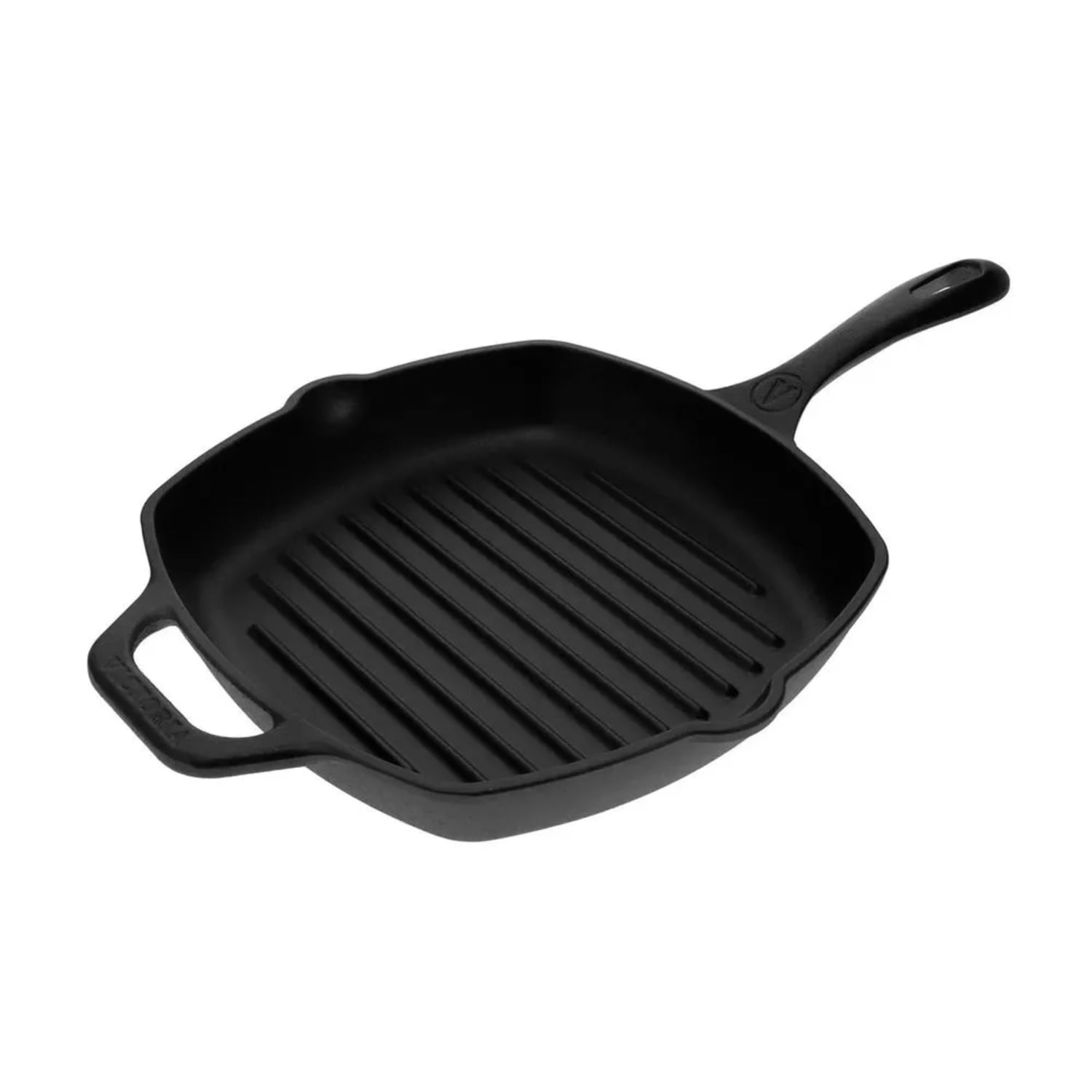 Sartén Rectangular Hierro Fundido Victoria 25cm Color Negro