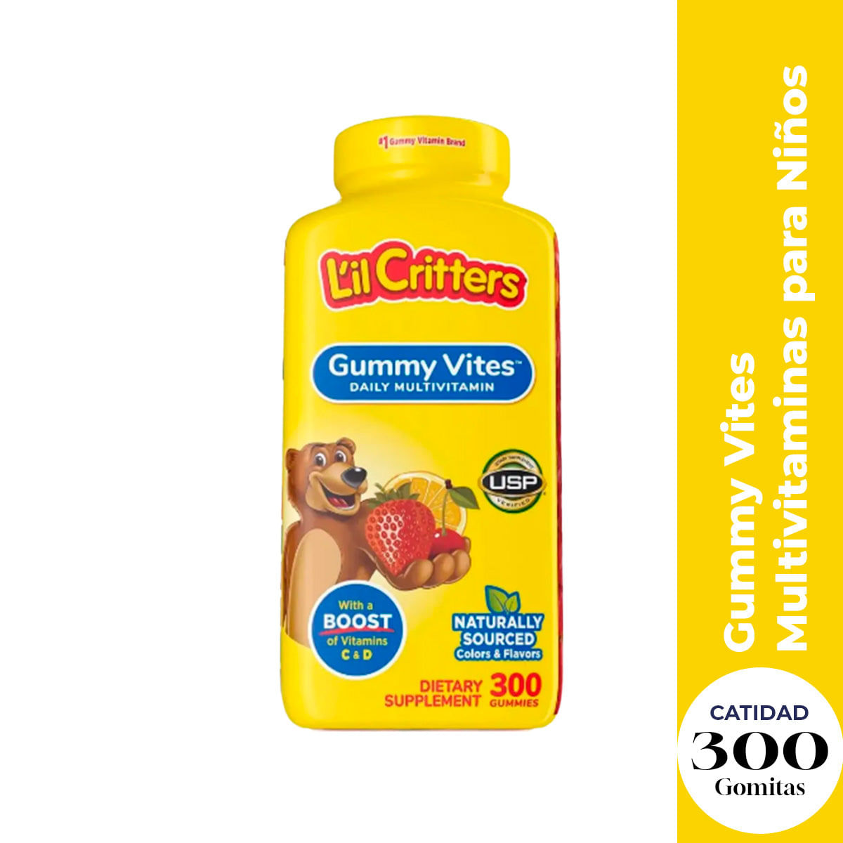 Gummy Vites Multivitaminas para Niños 300 gomitas - Lil Critters