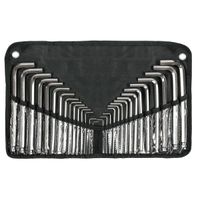 Juego 30 llaves allen largas std y mm punta bola, estuche Truper