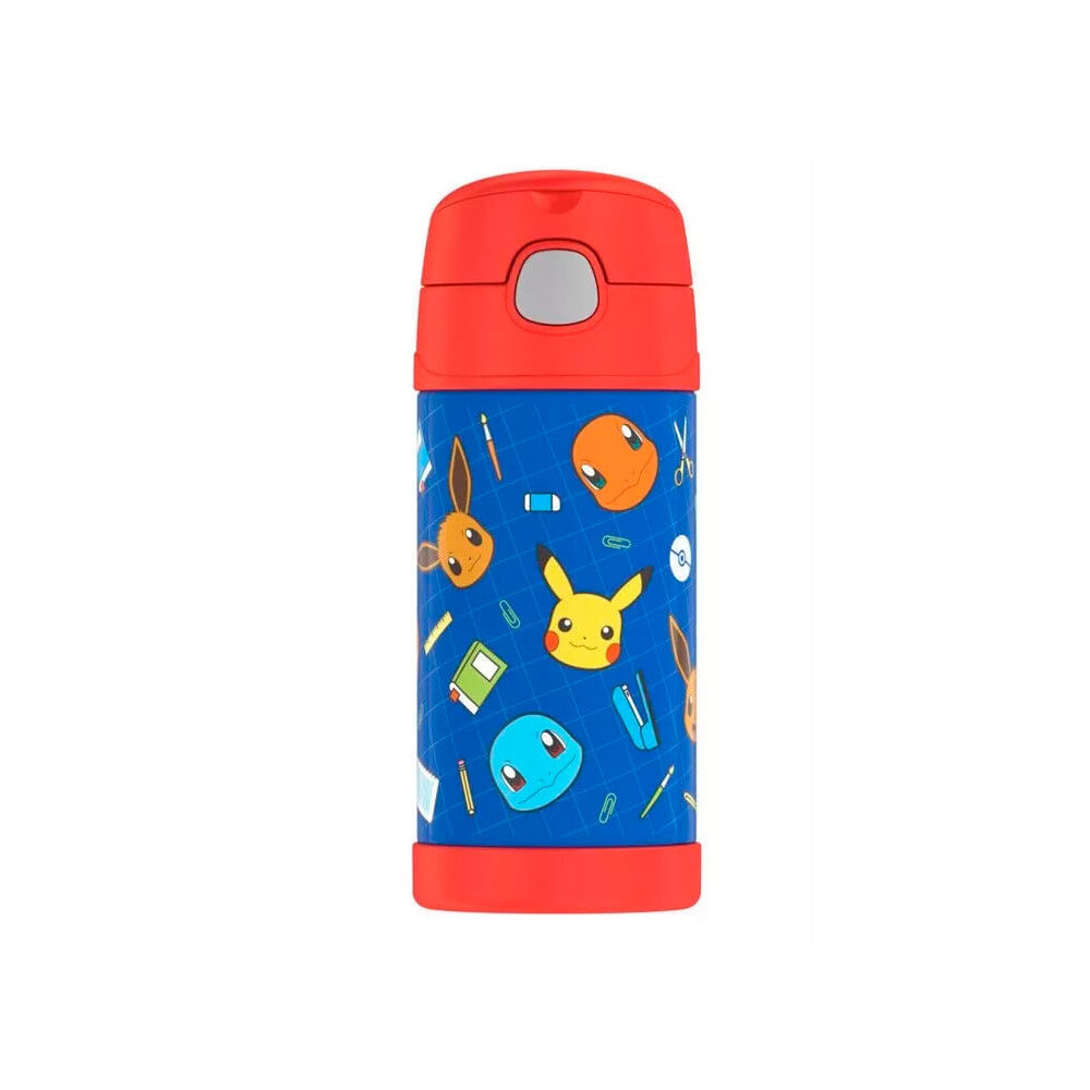 Pokemon Thermos Botella De Acero Red and Blue