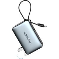 Verysun - Mini Power Bank 3 en 1 para viajes 5000mah iphone 15/16 USB-C con enchufe plegable