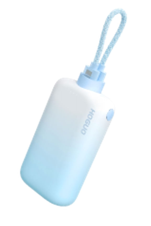 Verysun - Mini Power Bank 10000mAH Carga Rápida 22.5w c/ cables USB-C y Lightning - Azul