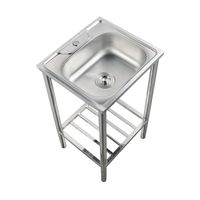 Lavadero de cocina 50cm x 45 cm con Soporte de Acero Inoxidable