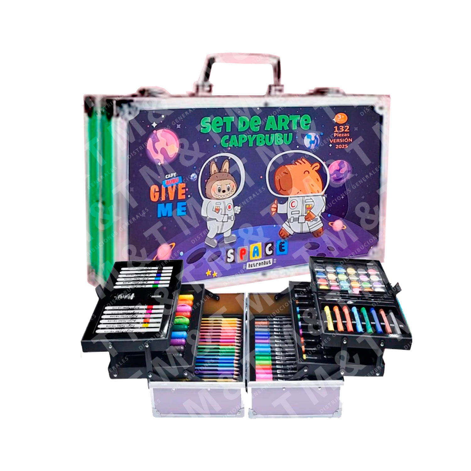 Set de Arte de Aluminio Capibara y Labubu 6 Niveles