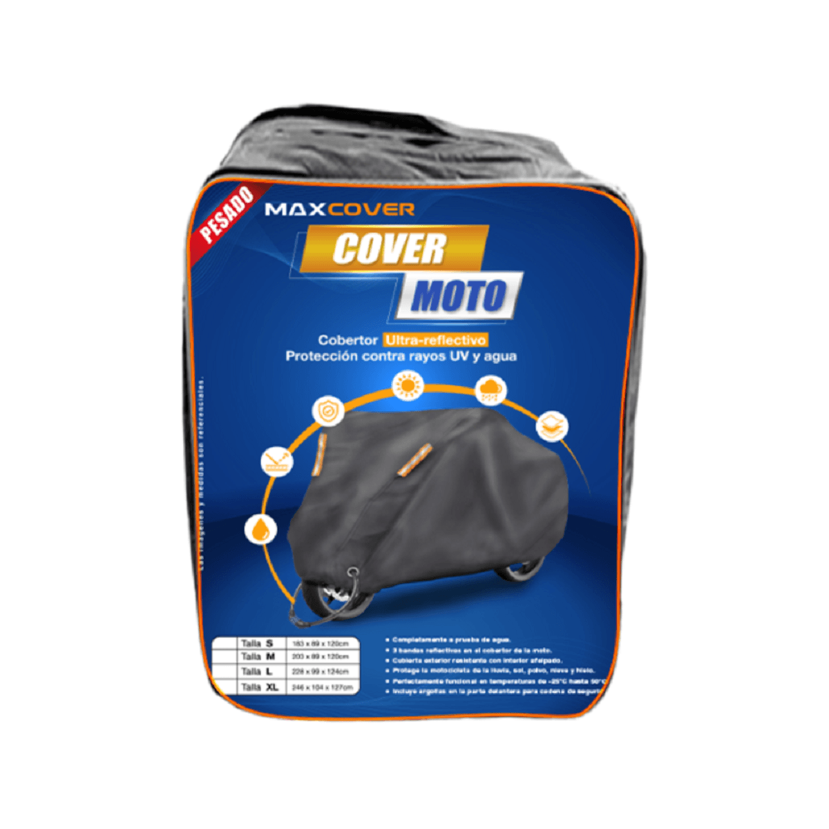 Cobertor para Moto Pesado Impermeable MAXCOVER - Talla L