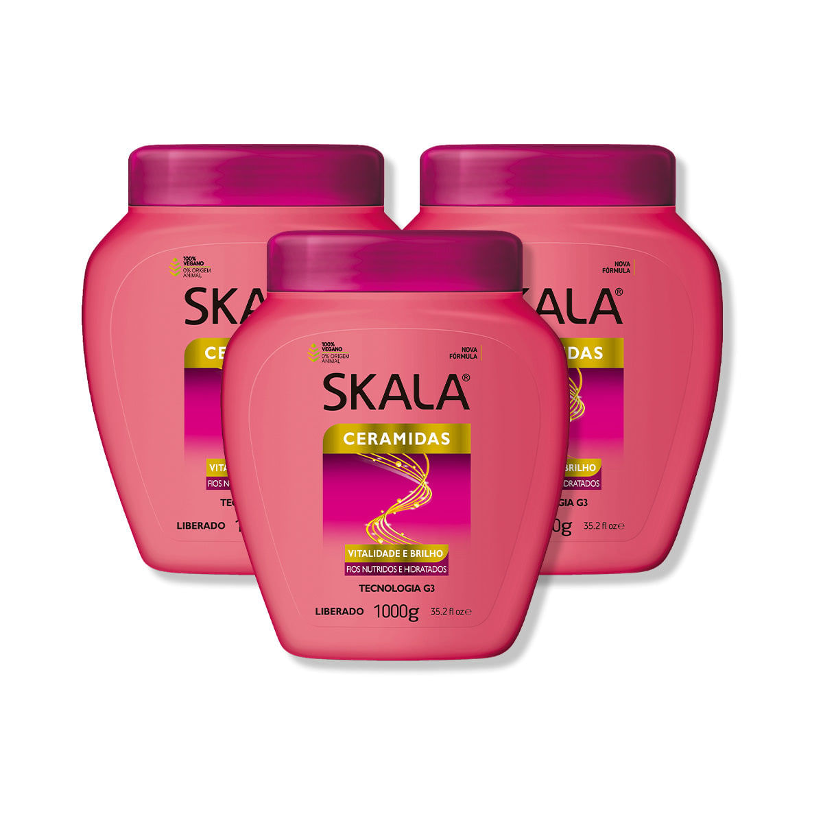 Ceramidas Crema De Tratamiento Capilar 1Kg Skala 3 Unid