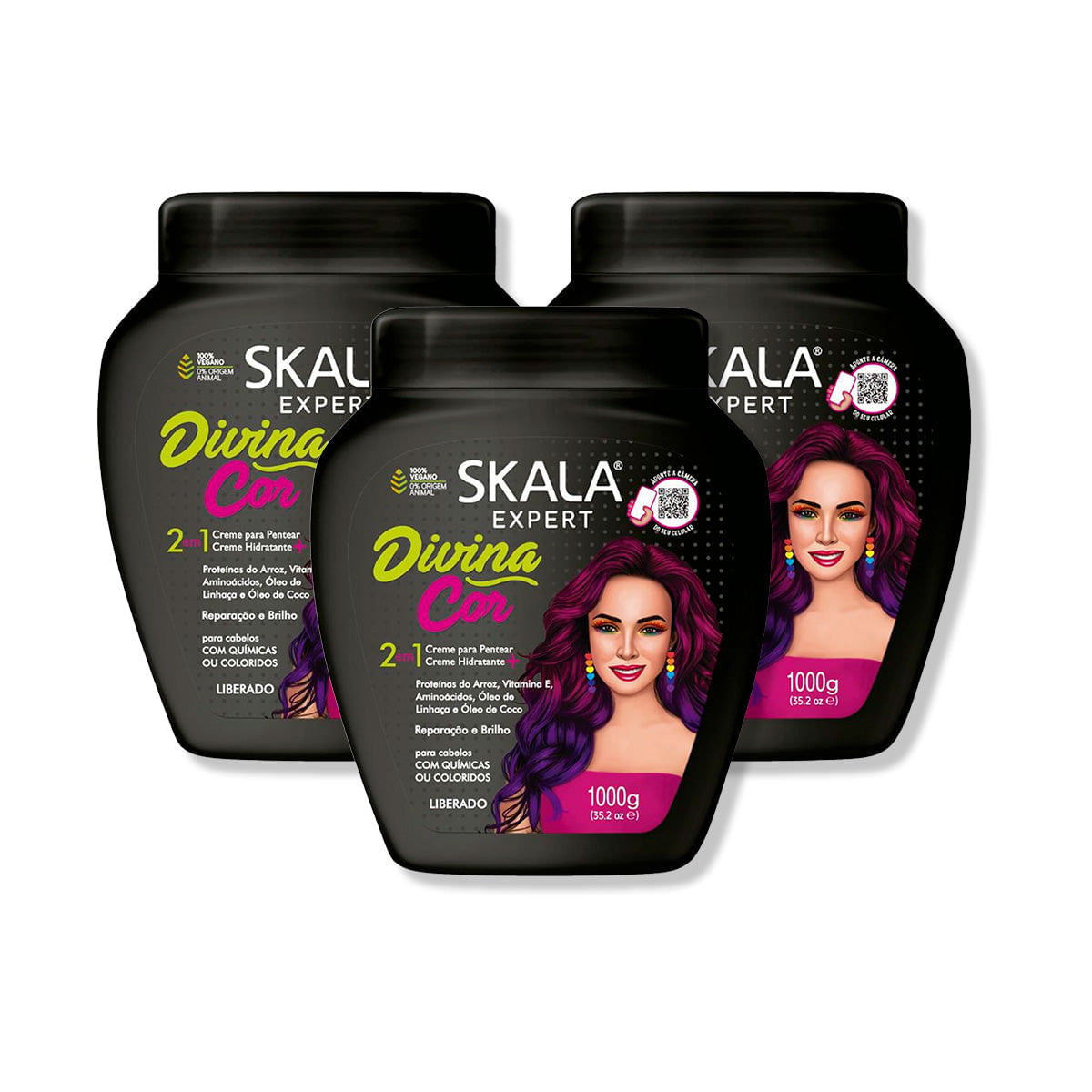 Crema Tratamiento Capilar Divina Cor 1000G - Skala 3 Unid