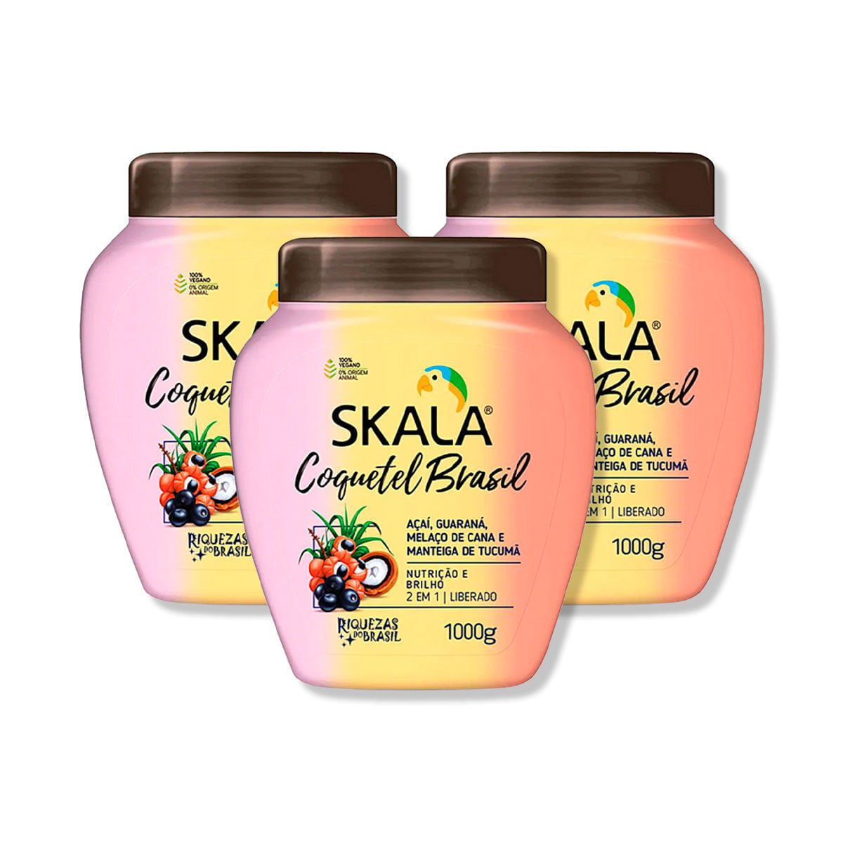 Crema Tratamiento Capilar Coquetel Brasil Capilar Nutritiva 1000G 3 Un