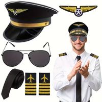 Set x 6 accesorios disfraz piloto Halloween