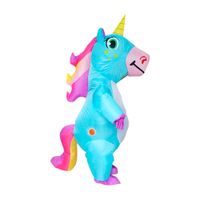 Disfraz Inflable de Unicornio Celeste para Adultos Halloween y Cosplay