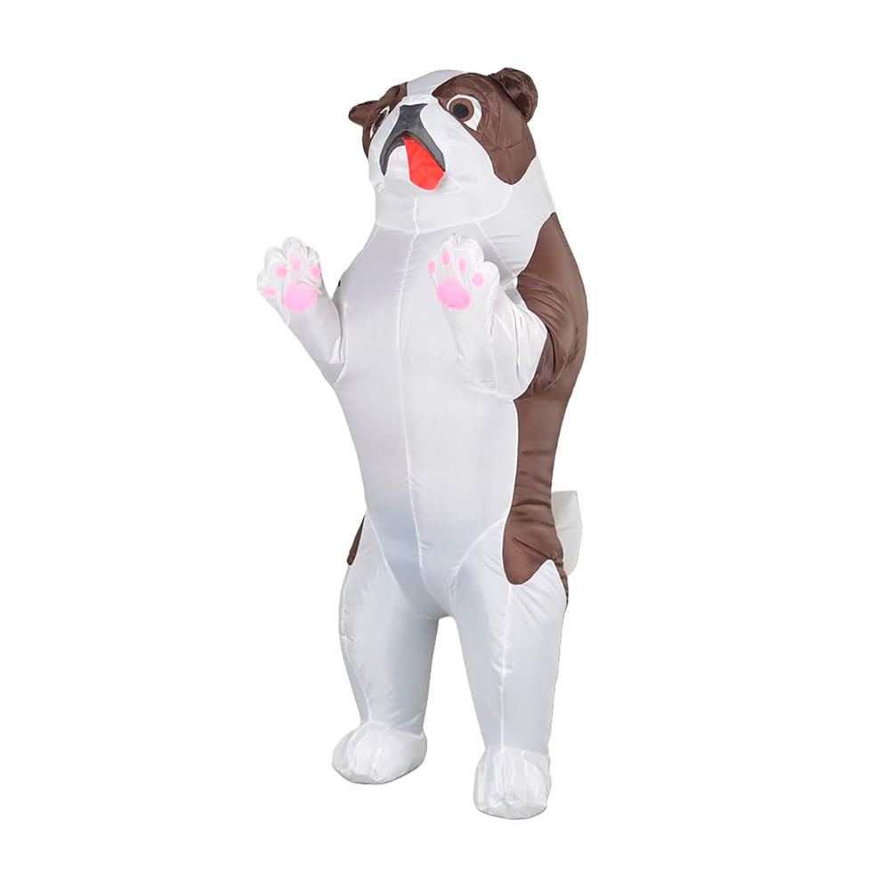 Disfraz Inflable de Perro Bulldog para Adultos Halloween y Cosplay