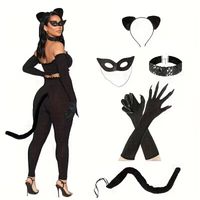 Set x 5 accesorios disfraz gata mujer Halloween