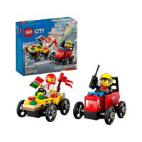 LEGO City Pizza vs Fire Truck Race Car Pack 60458