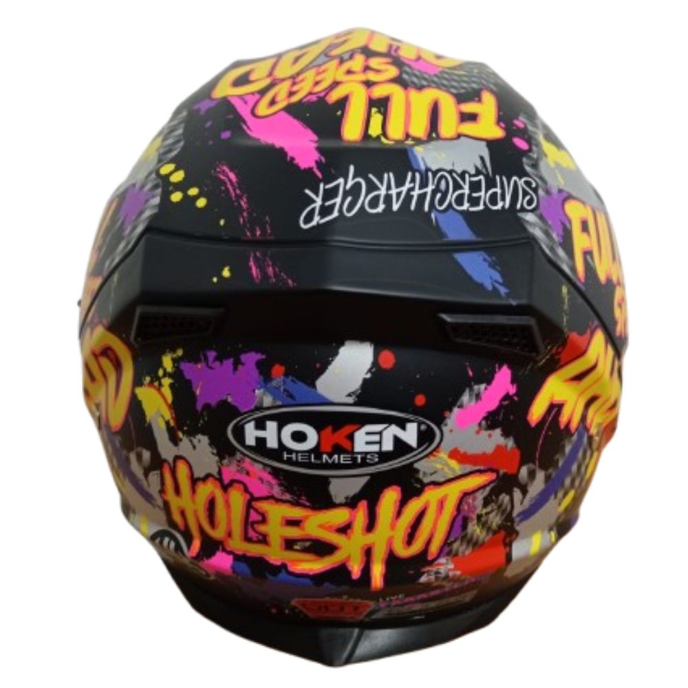 Casco Integral Sharger Bob Multicolor con Visor Tornazolado Azul XL