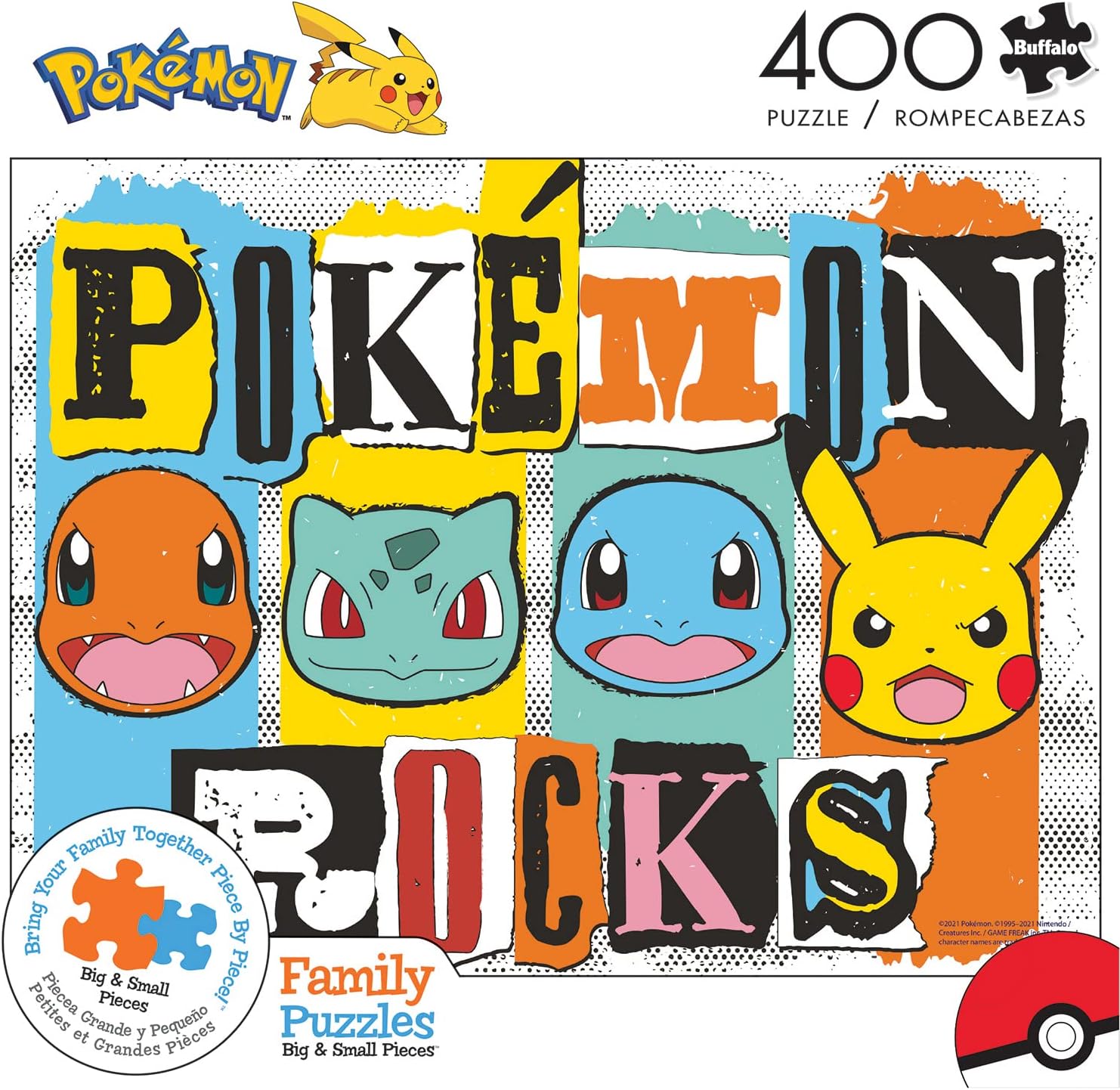 POKEMON ROMPECABEZA 400 PIEZAS ROCKS