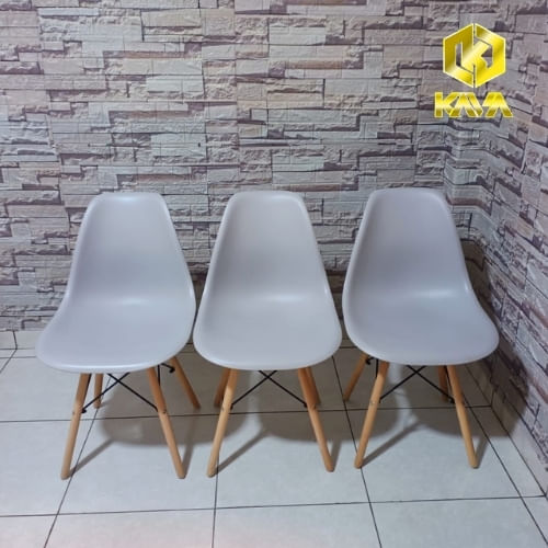 SILLA EAMES NÓRDICA SOFISTICADA GRIS X 03 UNDS
