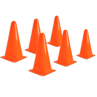 CONOS PARA ENTRENAMIENTOS DEPORTIVOS 25CM – PACK 6 UNIDADES NARANJA