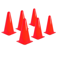 CONOS PARA ENTRENAMIENTOS DEPORTIVOS 25CM – PACK 6 UNIDADES ROJO