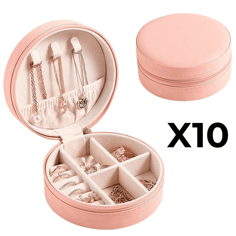 Pack x 10 Maletín organizador joyero viaje Rosado MDA290042