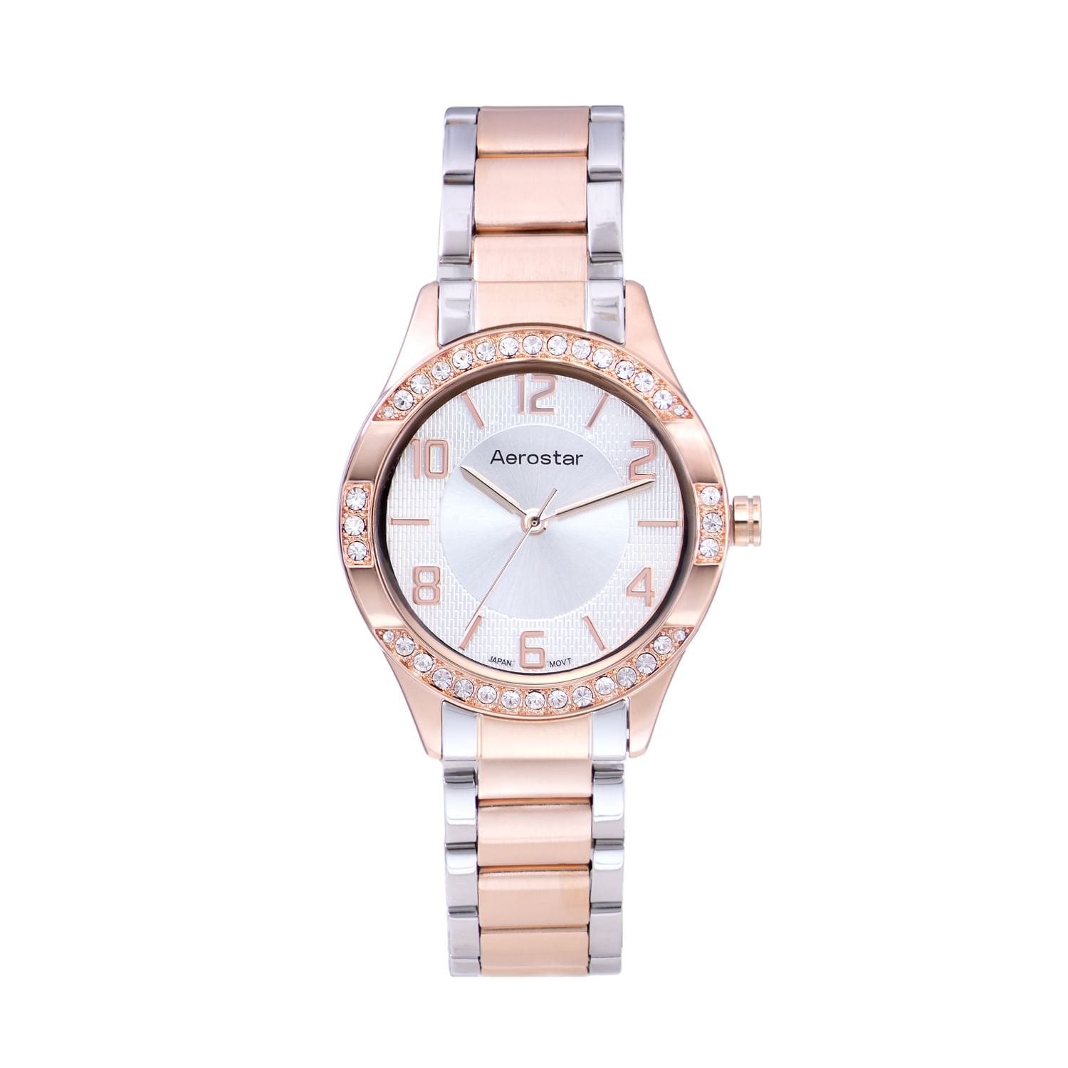 Reloj Aerostar Ae60002Atr Mujer Plateado / Oro Rosa Análogo