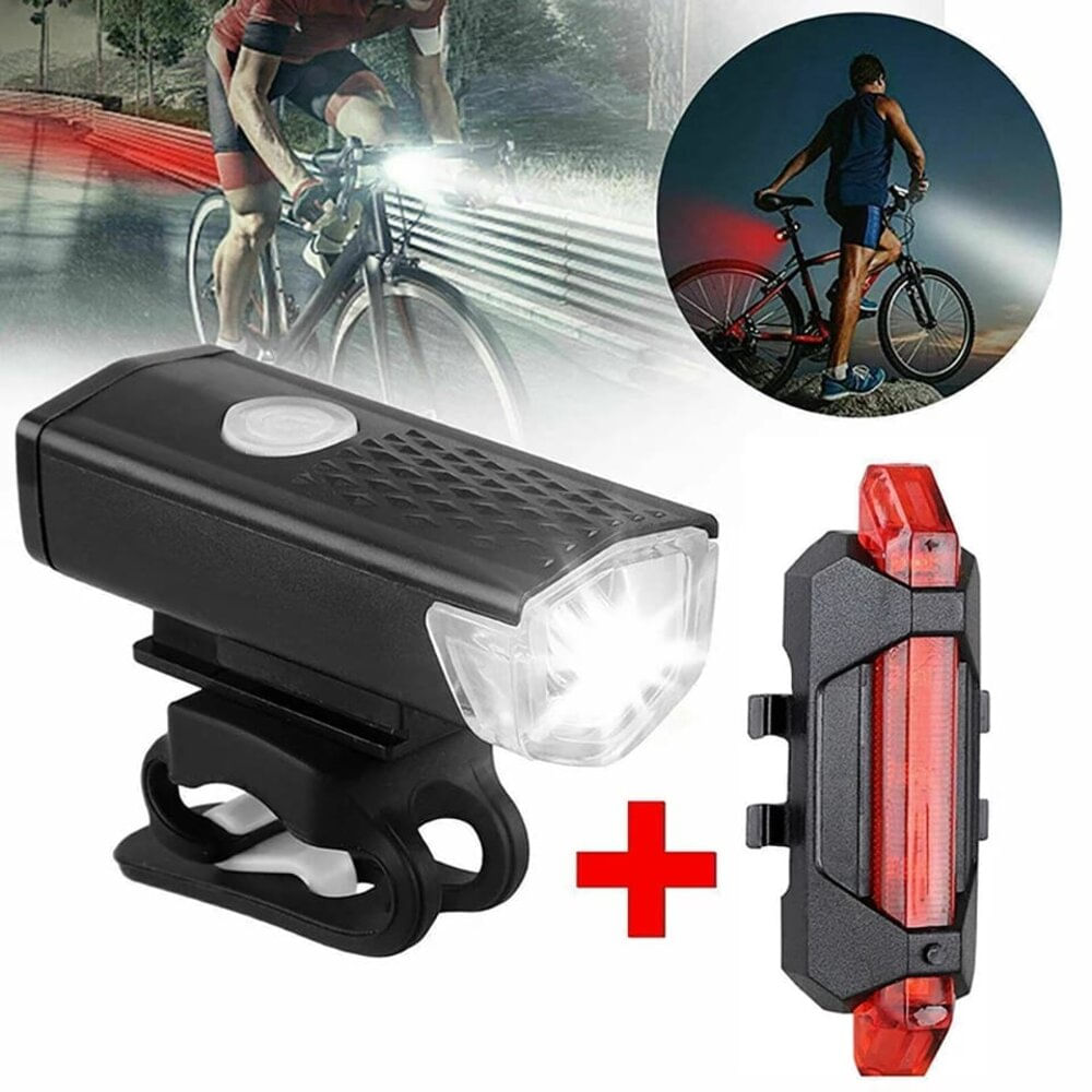 Luces para Bicicleta Faro Delantero y Trasero Recargable Alphavil