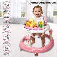 Andador Plegable Bandeja «TutiDuck» Edición de Lujo Rosa